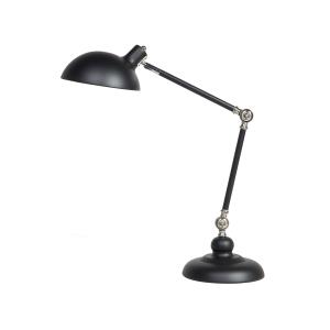 Lámpara de mesa de metal negro plateado 80 cm