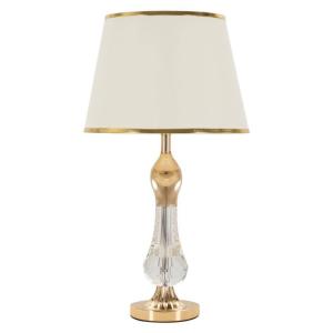 Lámpara de mesa de metal y cristal cm ø 33x59