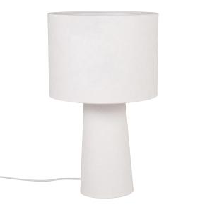 Lámpara de mesa de papel maché blanco