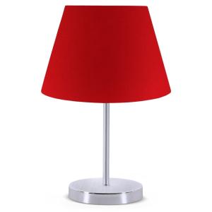 Lámpara de mesa de pvc en rojo 22x22x37 cm