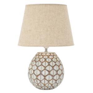 Lámpara de mesa de resina blanca ø 35x52 cm