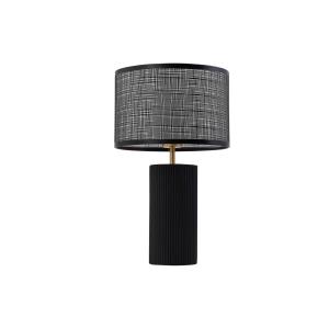 Lámpara de mesa de vidrio negro