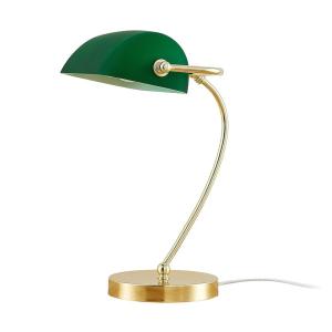 Lámpara de mesa de vidrio verde