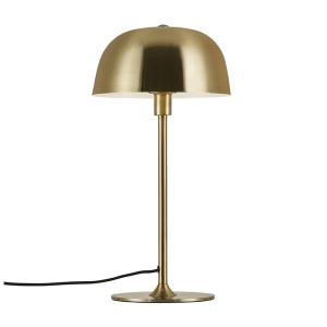 Lámpara de mesa elegante con pantalla redondeada en latón