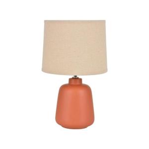Lámpara de mesa en algodón natural y cerámica terracota 34c…
