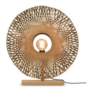 Lámpara de mesa en bambú natural y negro diámetro 60cm