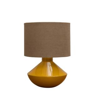 Lámpara de mesa en metal amarillo