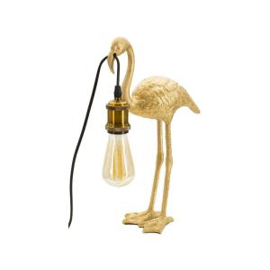Lámpara de mesa en resina dorada flamenco cm 25x11,5x39,5