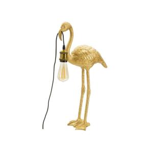 Lámpara de mesa en resina dorada flamenco cm 37x19x59