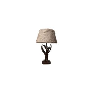 Lámpara de mesa en resina marrón