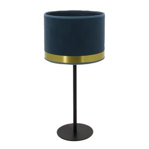 Lámpara de mesa en terciopelo latón metal azul y latón 40cm…