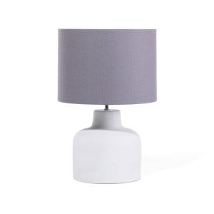 Lámpara de mesa gris claro blanco 43 cm