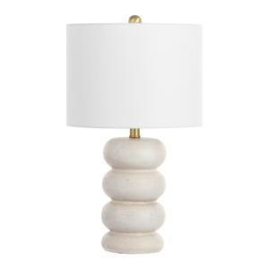 Lampara de mesa hormigon beige