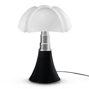 Lámpara de mesa led con soporte metal negro 66-86cm