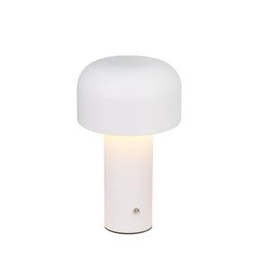 Lámpara de mesa LED de metal blanco 22 cm