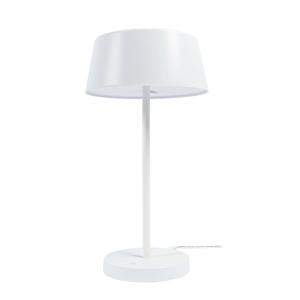 Lámpara de mesa led de metal blanco