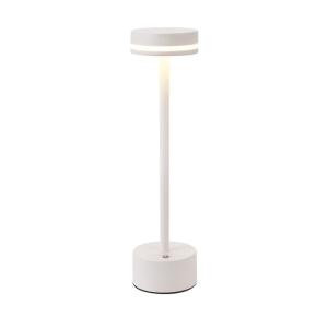 Lámpara de mesa LED de metal blanco 8 cm (juego de 2)