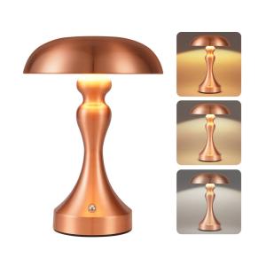 Lámpara de mesa LED de metal bronce 16 cm