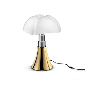 Lámpara de mesa led metal polipropileno dorado 35cm
