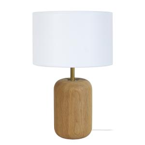 Lámpara de Mesa madera natural y blanco
