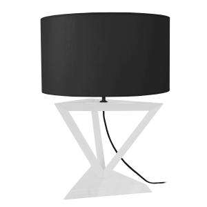 Lámpara de Mesa madera negro y blanco