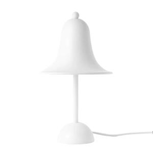 Lampara de mesa metal blanco mate D.18cm H30cm