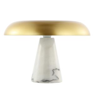 Lampara de mesa metal oro