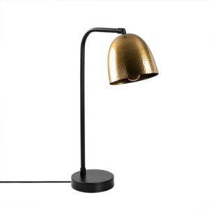 Lámpara de mesa minimalista vintage dorado y orientable