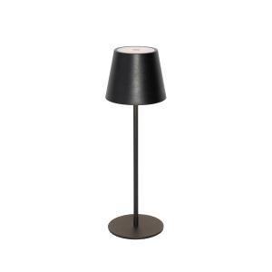 Lámpara de mesa negra led regulable recargable ip54