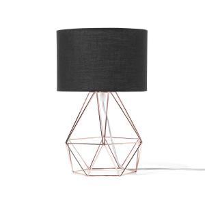 Lámpara de mesa negro cobre