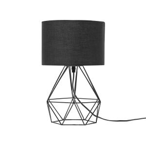 Lámpara de mesa negro metal