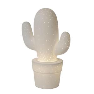 Lámpara de mesa original decorativa con forma de cactus bla…