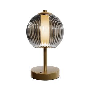 Lámpara de mesa portátil LED - Color satén dorado