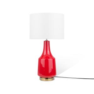 Lámpara de mesa roja
