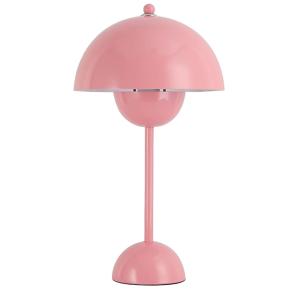 Lámpara de mesa tipo seta nórdica de metal, e27, 45 cm, ros…