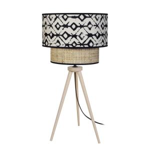 Lámpara de mesa tosel , madera, natural, a54x d30x p30cm