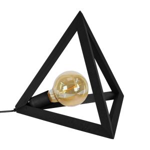 Lámpara de mesa tosel ,madera,negro ,a30xd35xp35cm