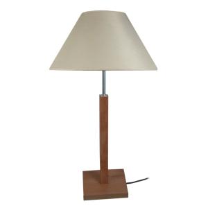 Lámpara de mesa tosel ,madera,nogal,a54xd35xp35 cm