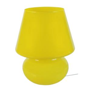 Lámpara de mesa  tosel ,vidrio,amarillo,a37xd30xp30cm