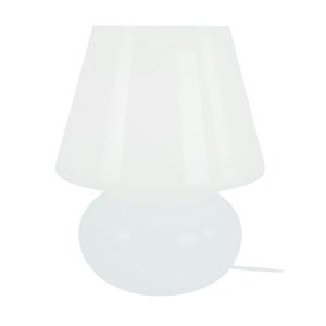 Lámpara de mesa  tosel ,vidrio,blanco,a37xd30xp30cm