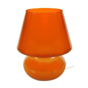 Lámpara de mesa  tosel ,vidrio,naranja,a37xd30xp30cm