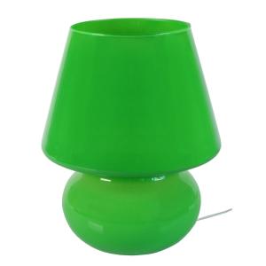 Lámpara de mesa  tosel ,vidrio,verde,a37xd30xp30cm