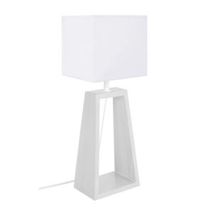 Lámpara de mesa triángulo madera blanco o o Pantalla blanco…