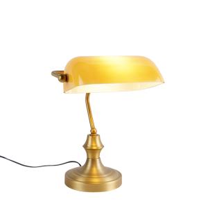 Lámpara de mesa vidrio amarillo 26.5 x 24.5 x 34.5(cm)