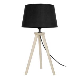 Lámpara de mesamadera Alt.44cm natural Pantalla: negro