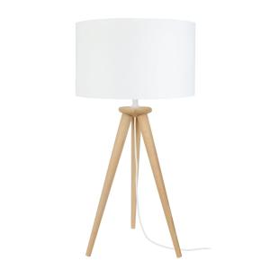 Lámpara de mesamadera Alt.54cm natural   Pantalla: blanco o