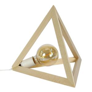 Lámpara de mesapyramide madera Alt.30cm natural Pantalla: b…