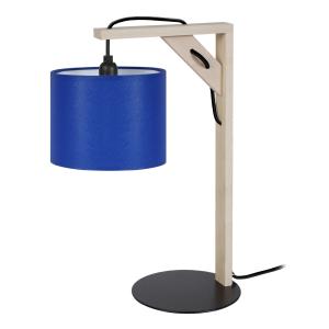 Lámpara de mesita 20cm madera azul