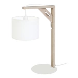 Lámpara de mesita 20cm madera blanco