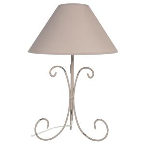 Lámpara de mesita 30cm madera taupe